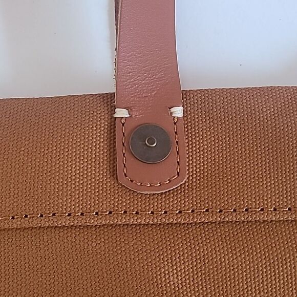 Feed Eleanor Canvas Eleanor Bag Ochre (Burnt Orange) Brown & Black - Picture 9 of 14